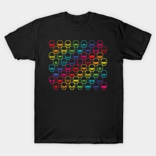 Cool Rainbow Skull Psychedelic Spectrum Tessellation T-Shirt